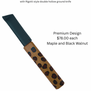 Premium Perrico Handle with Double Hollow Ground Blade (Maple and Black Walnut) 5